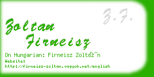 zoltan firneisz business card